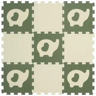 My Baby Lou Bodenpuzzle , Grün, Beige , Kunststoff , 30x30x1 cm , Reach, EN 71 , Babymöbel & Kindermöbel, Babyzimmer, Kinderzimmer Deko