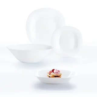 Luminarc Carine Blanco Geschirr Opal 19-tlg. 6 Personen weiß