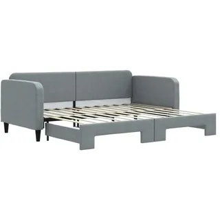 vidaXL Tagesbett Ausziehbar 90 x 200 cm grau
