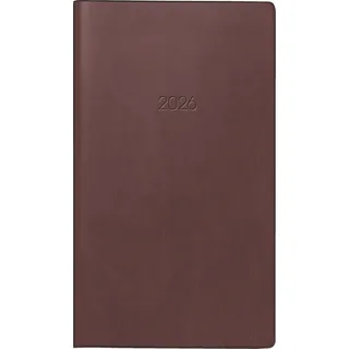 Brunnen Taschenkalender Mod. 758 '26 | A6, Kunstleder, bordeaux