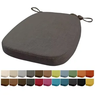 Orumrud 40x38x33CM(3CM Dicke) Stuhlkissen, Gartenstuhl Sitzkissen, Esszimmerstuhl Sitzkissen, waschbar, mit Reißverschluss, Riemen, rutschfestes Sitzkissen für Gartenstuhl (Dunkel Grau 1 Stück)