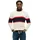 Stripe Cable Pullover Ecru Eclipse Navy L