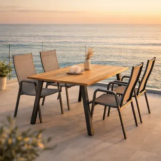 Kettler Cirrus Gartenmöbel-Set 5tlg. mit Clemento 180x100cm Tisch