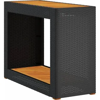 vidaXL Garten-Beistelltisch 99,6 x 48,8 x 13,6 cm Schwarz