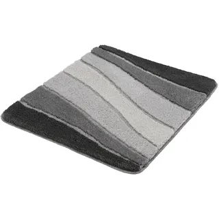 Kleine Wolke Badteppich Ocean Schiefer 55 x 65 cm | OEKO-TEX zertifiziert, für Fußbodenheizung, maschinenwaschbar, 100% Polyacryl