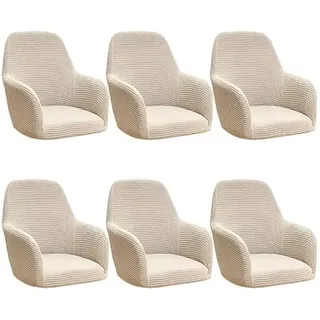 YIJOY Stretch Stuhlhussen-Bezüge Stuhlbezug Mit Armlehne 4/6er Set Esszimmerstuhlbezug Hochlehner Stuhlbezug Schonbezug Stuhl Abdeckung Schonbezug Für Esszimmer, Büro Schutzhülle