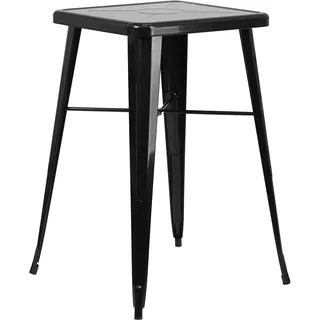 Flash Möbel quadratisch Indoor-Outdoor Bar Höhe Tisch, Metall, schwarz, 93.98 X 65.41 X 15,24 cm