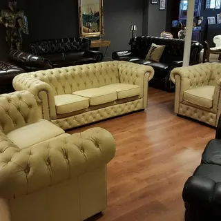 Chesterfield Sofagarnitur 3+2+1 100% Vollleder Möbel Sitz Sofa Couch Garnitur