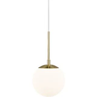 Nordlux Pendelleuchte »GRANT« E14 Hängeleuchte, Mundgeblasenes Glas, Messing Style, grau