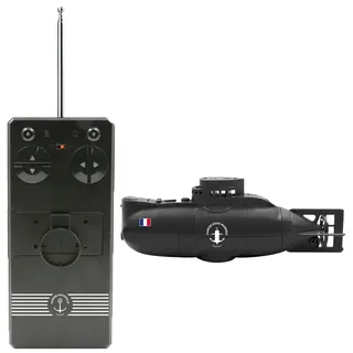 TURBO CHALLENGE - U-Boot - Nationale Marine - 094885 - ferngesteuertes Boot - Schwarz - 1/16 - Bereit zum Segeln - Wiederaufladbarer Akku und Batterien im Lieferumfang enthalten - Kunststoff - ab 6