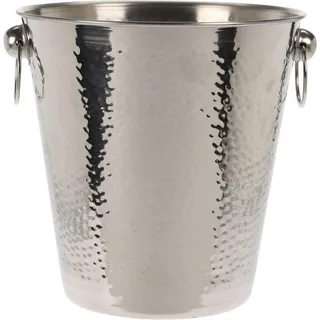 Bambelaa! Sektkühler Edelstahl Groß Eimer Weinkühler Champagnerkühler Flaschenkühler Silber (ø ca. 20 cm)