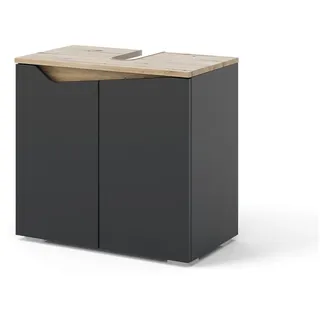 Vicco Waschbeckenunterschrank Marelle, Anthrazit 60 x 57.5 cm mit 2 Türen