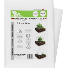 GARDENIX 32 m2 Wintervlies für Pflanzen 50g/m2 ‒ Winterschutz - Hohe UV-Stabilisierung reißfest und wasserdurchlässig (3,2m x 10m)