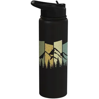 Alpen Berge Wald Bergsteiger Natur Stainless Steel Insulated Water Bottle