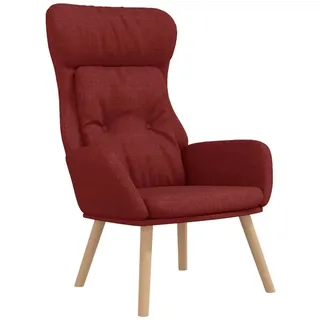 vidaXL Relaxsessel Weißrot Stoff Modell 44