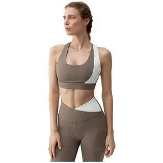 Born Living Yoga Cleo Sport-top Mit Mittlerer Bis Hoher Unterstützung - Fossil / White - S