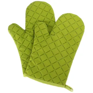 Premium Anti-Rutsch Ofenhandschuhe 1 Paar bis zu 240 °C, Silikon Extrem Hitzebeständige Grillhandschuhe Handschuhe Backofen Handschuhe, zum Kochen, Backen, Barbecue Isolation (Grün)