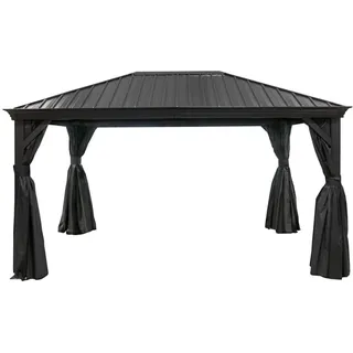 Sojag Marsala 1014 Pavillon mit festem Dach inkl. Moskitonetz 3x4 m - Grau