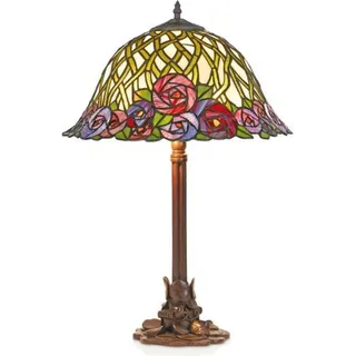 Casa Padrino Tiffany Tischleuchte Hockerleuchte Durchmesser 40 cm ModX3a - Leuchte Lampe