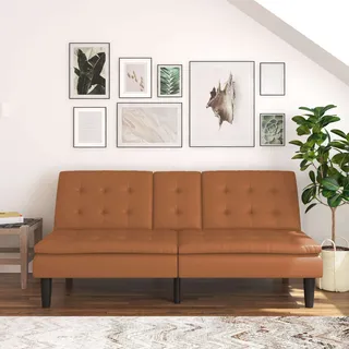 dorel home Schlafcouch Kunstleder 2-Sitzer Braun