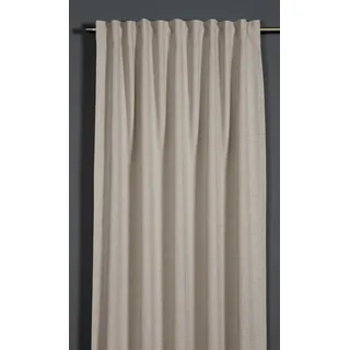 GARDINIA Sehlbach Fertiggardine mit Gardinenband, Leinenstruktur, Beige, 140 x 245 cm Gardinen, Blickdichter Stoff, Öko-Tex Zertifiziert, Vielseitig Kombinierbar, Einfache Anbringung
