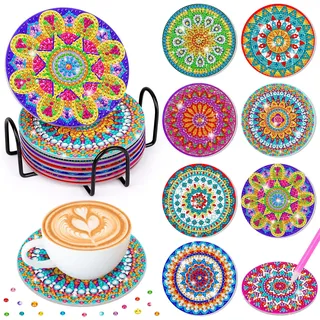 Bastelset Geschenk Kinder Mädchen 8 9 10 11 12 Jahre, Untersetzer Diamond Painting Bastelset Mädchen 7 8 9 10 11 12 Jahre, Diamant Geschenke für Teenager Madchen 7-12 jährige Kindergeburtstag Basteln