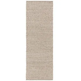 benuta Pure Wollteppich Lana Beige 70x200 cm , Textil , Beton Optik , Rechteckig , 70x200 cm , pflegeleicht , Teppiche und Böden, Teppiche, Schafwollteppiche