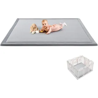 Mallify Spielmatte Baby 150x200x3,3cm – Krabbelmatte mit hochwertigem Memory-Schaum & Rutschfester Unterseite, Teppich Kinderzimmer für Spiel & Krabbeln, Spielteppich Kinder, Krabbeldecke für Baby