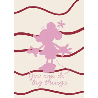KOMAR Wandbild Disney Minnie Mouse You Can Do Big Things 50 x 70 cm (Breite x Höhe) - Kinderzimmer, Dekoration