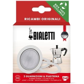 Bialetti Ersatzset (3/4 Tassen Alu Moka Express, Fiammetta, Break, Happy, Dama, Moka Melody, Alpina, Moka Timer and Rainbow Cups), 0800033