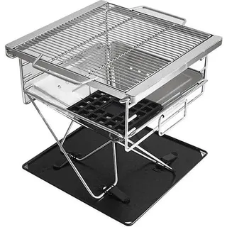 Portable Campingkocher mit Grillfunktion - Reisegrill für Camping und Picknick - Holzkohlegrill für Outdoor-Abenteuer