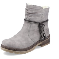 Bild Damen Ankle Boots Y7463, Frauen Stiefeletten,halbstiefel,kurzstiefel,uebergangsschuhe,uebergangsstiefel,flach,stiefel,grau (40),39 EU / 6 UK