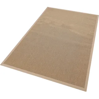 DEKOWE Teppich »Naturino Rips« rechteckig 7 mm Höhe Flachgewebe, Sisal-Optik, mit Bordüre, In- und Outdoor geeignet, beige