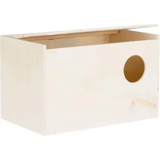 TRIXIE Vogelhaus aus Holz, Klein, 21 cm x 11,4 cm x 13 cm, Kapazität 1 Vogel, Natürliches Holz