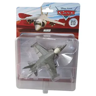 Mattel HFB33 Disney Pixar Cars Deluxe Marco Jet, Flugzeug "MARCO", grau, Flieger