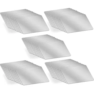 MAGATI Handspiegel - doppelseitiges, ultraflaches, kompakter Spiegel aus Kunststoff für Geldbörse und Tasche, Kleiner Kosmetikspiegel, Schminkspiegel 8x5.5cm, 50 Stück