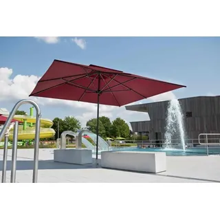 CARAVITA Primus - Funktionaler Sonnenschirm mit Seilzug (Caravita Schirmgrößen Acryl: 400cm x 400cm quadratisch)