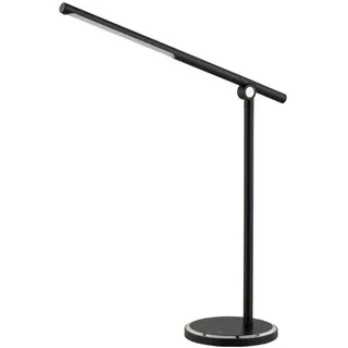 Flexible LED Tischlampe KEIANA Metall Schwarz h:42cm Schreibtisch Leuchte Büro
