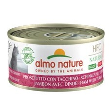 24x70g Șuncă și curcan HFC Natural Made in Italy Almo Nature Pisici