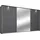 Schwebetürenschrank CORTONA 368 x 214 x 64 cm Grau