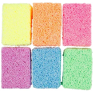 Creativ Company Knete Set Neonfarben 6x10 gr Soft Foam Modelliermasse