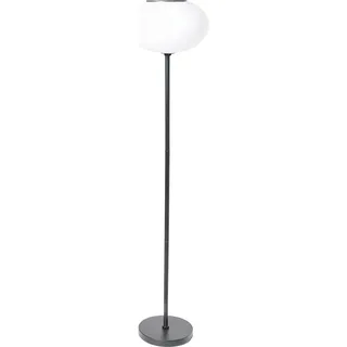 BELIANI LED Solar Stehlampe Schwarz Kunststoff u. Metall Wiederaufladbar 121 cm Hoch Modern Außenleuchte Outdoor Garten Solarlampe Gartenlampe - Weiß, Schwarz