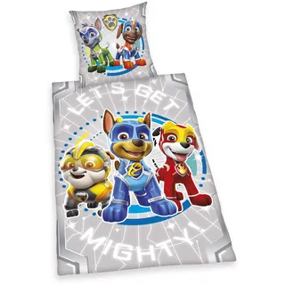 Herding Paw Patrol Glow in the dark Tiere Grau 135 x 200 cm + 80 x 80 cm