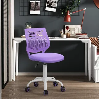 FurnitureR Bürostühle, Schreibtischstuhl ohne Armlehnen, Höhenverstellbarer Drehstuhl mit Rollen, Ergonomischer Schreibtischstuhl für Home Office & Studium, 360° Drehbar, 3 Farben wählbar