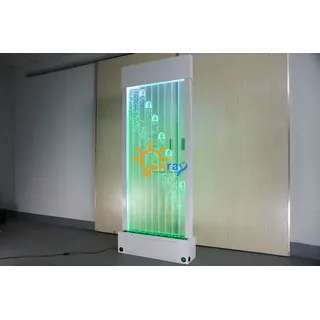 Trennwand Regal Schrank Wasserwand Säule Wände LED 100x200 Wasserwände Waterwall - Transparent