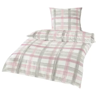 BIERBAUM Bettwäsche »Mimi« 2 Stk. tlg. mit grafischem Muster, rosa