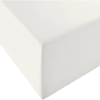 FLEURESSE Spannbettlaken Mako-Jersey 90 x 200 - 100 x 220 cm naturweiß