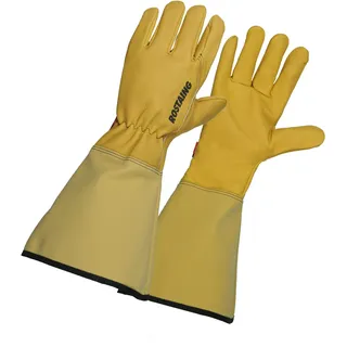 Rostaing Handschuhe ROSERAIE - Ein Paar lange Handschuhe aus Leder - Alle Arbeiten in trockener und feuchter Umgebung - Schneiden von Rosen und kleineren Dornensträuchern - Unterarmschutzmanschette