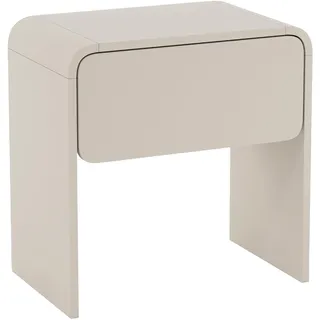 Selsey Moderner Nachttisch 50 cm mit Schublade im eleganten Kaschmirton Deal fürs Schlafzimmer. Robuste PVC-Kanten, skandinavisches Design und praktischer Stauraum für Bücher, Brille und Accessoires.