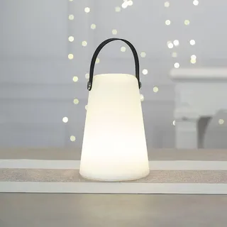 Ideen mit Herz | LED Tischlampe mit Henkel | Stimmungs-Licht | indirekte Beleuchtung | 13,8 x 20,5 cm | Warmweiß | Dimmbar | Batteriebetrieben